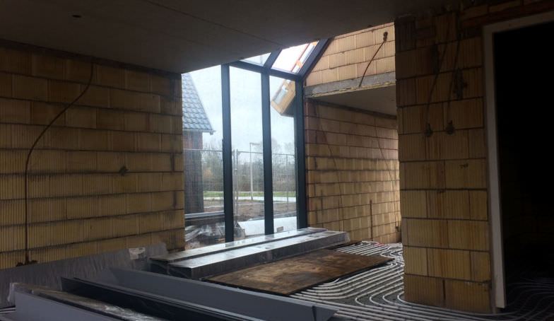Foto's van de bouw van LuDi op het Brunink Buitenveld te Enschede