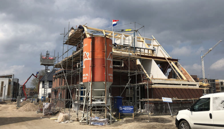 Nieuwe en oude foto's van de bouw van Kavel 5 op De Melkhal Enschede!