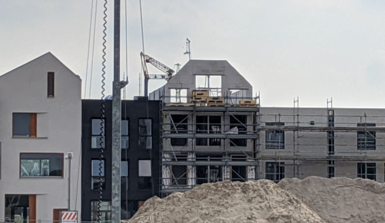 Nieuwe en oude foto's van de bouw van het Statenpand E1 op de Melkhal Enschede!