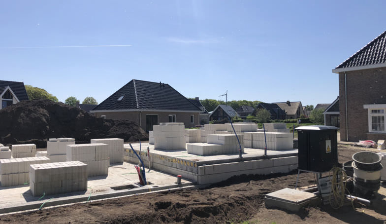 De eerste foto's van de bouw op kavel 151 op Het Brunink Enschede!