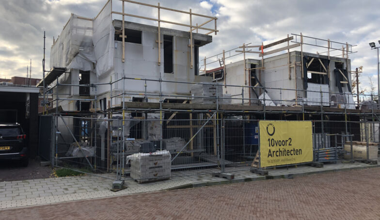 Weer nieuwe foto's van de bouw op kavels 15 en 16 op De Melkhal Enschede!