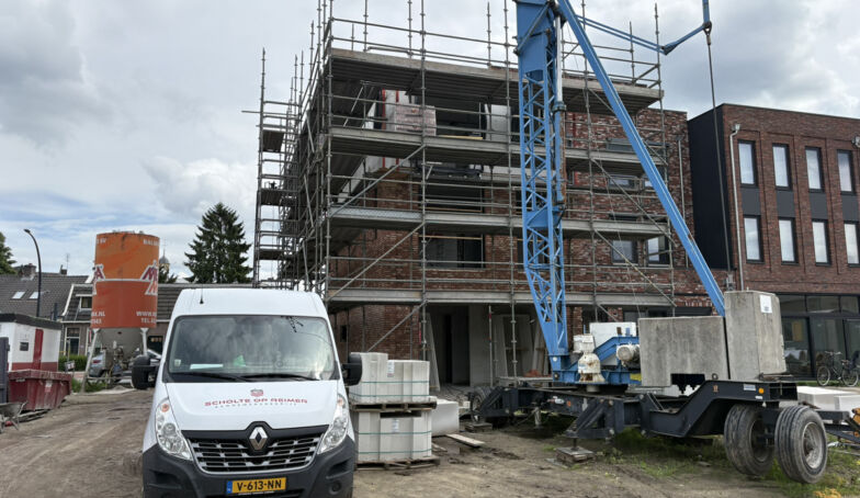 Het loopt mooi op de gezamenlijke bouwen EriMon, YvoR en Elstar op de Marskant Hengelo!